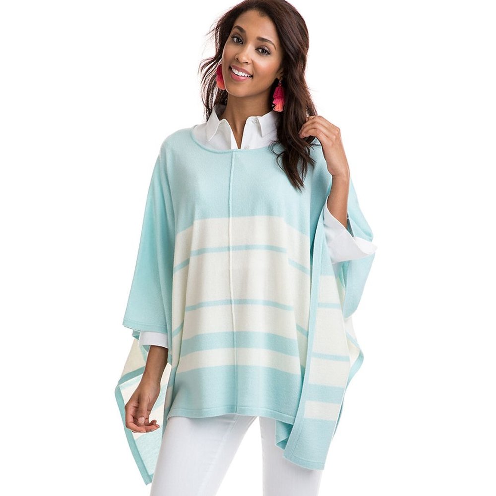 Vineyard Vines Striped Sweater Poncho